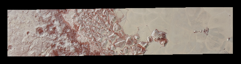 Illustration for article titled New, Insanely High-Resolution Pluto Images Include More Color—and Weird "Snakeskin" Textures
